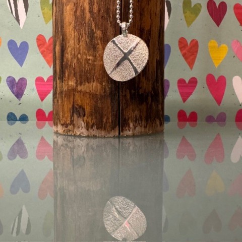 Handcrafted Scottish Jewellery - Scottish Saltire pendant Handcrafted Scottish Jewellery - Scottish Saltire pendant